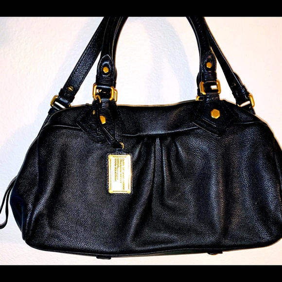 MARC JACOBS BLACK ITALIAN LEATHER SATCHEL BAG - Picture 11 of 14